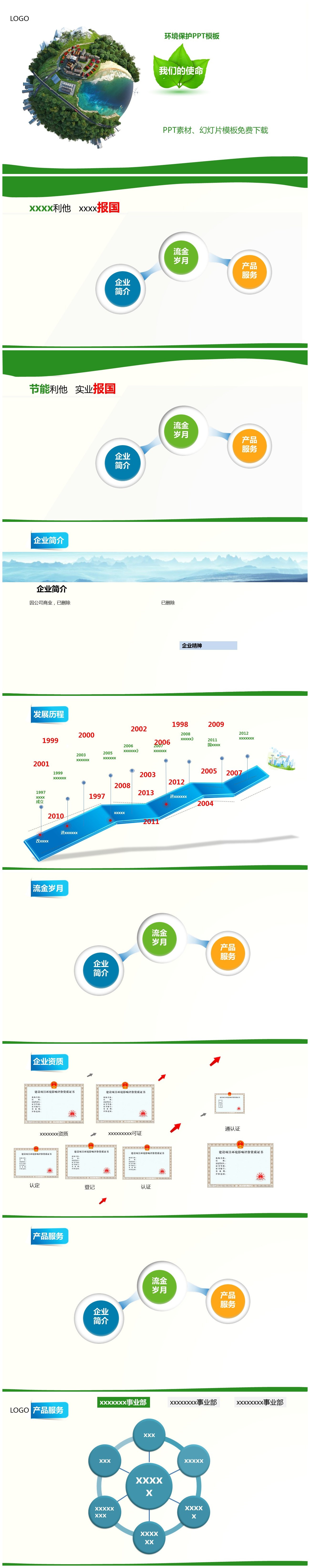 绿色地球环境保护PPT下载-聚给网