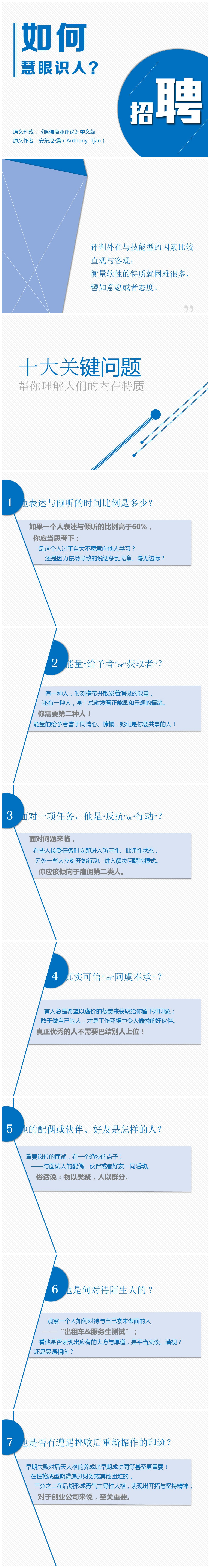 经典白蓝色企业培训招聘PPT模板下载