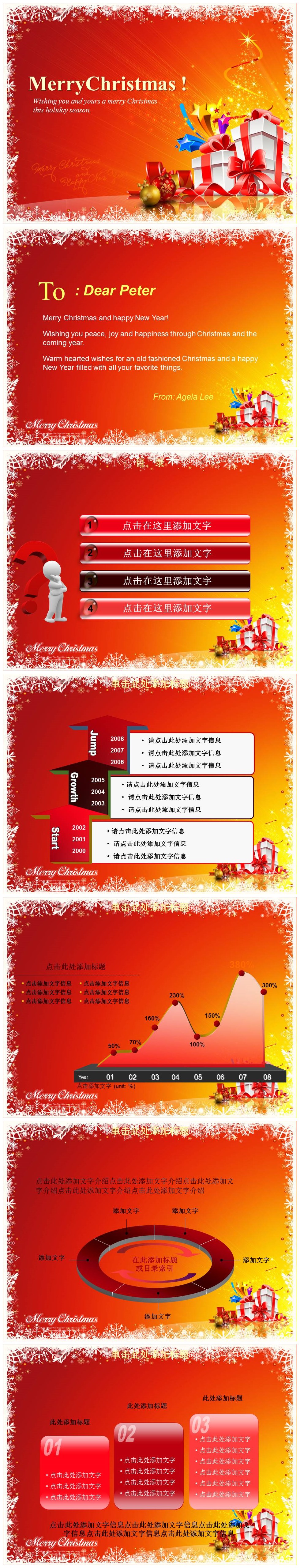 圣诞节产品展示英文PPT模板