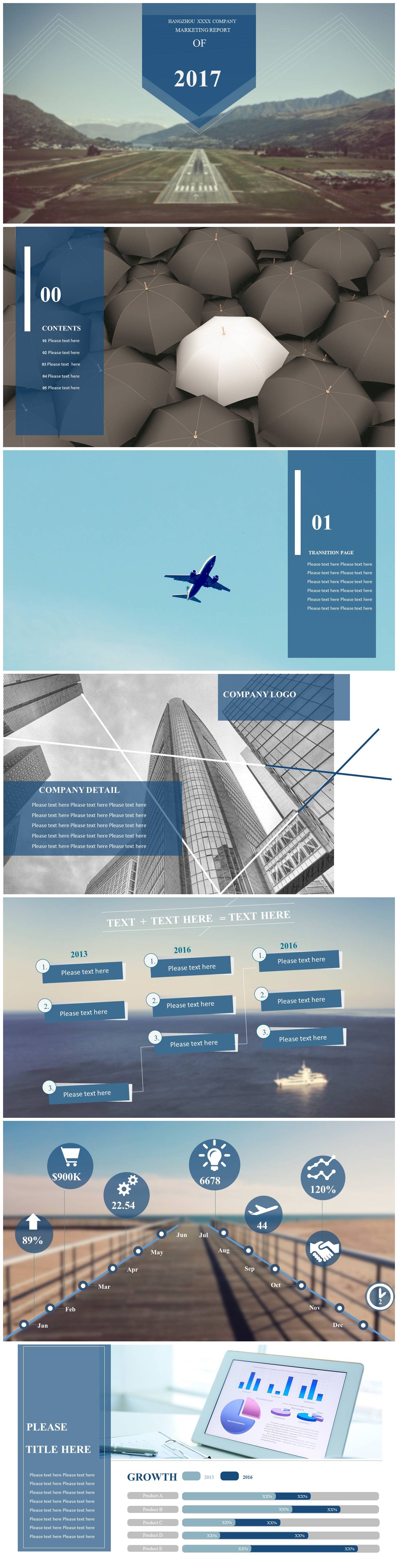 现代简约灰色工作总结汇报PPT模板