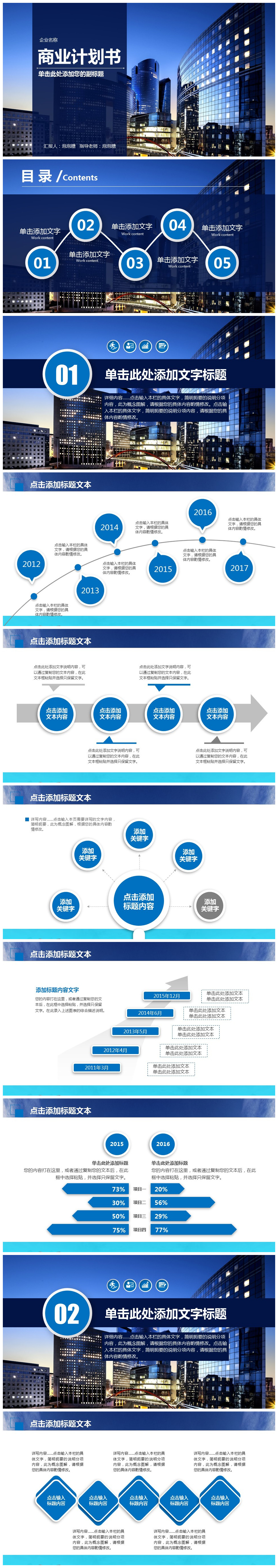 创业融资营销策划商业计划书PPT模板下载
