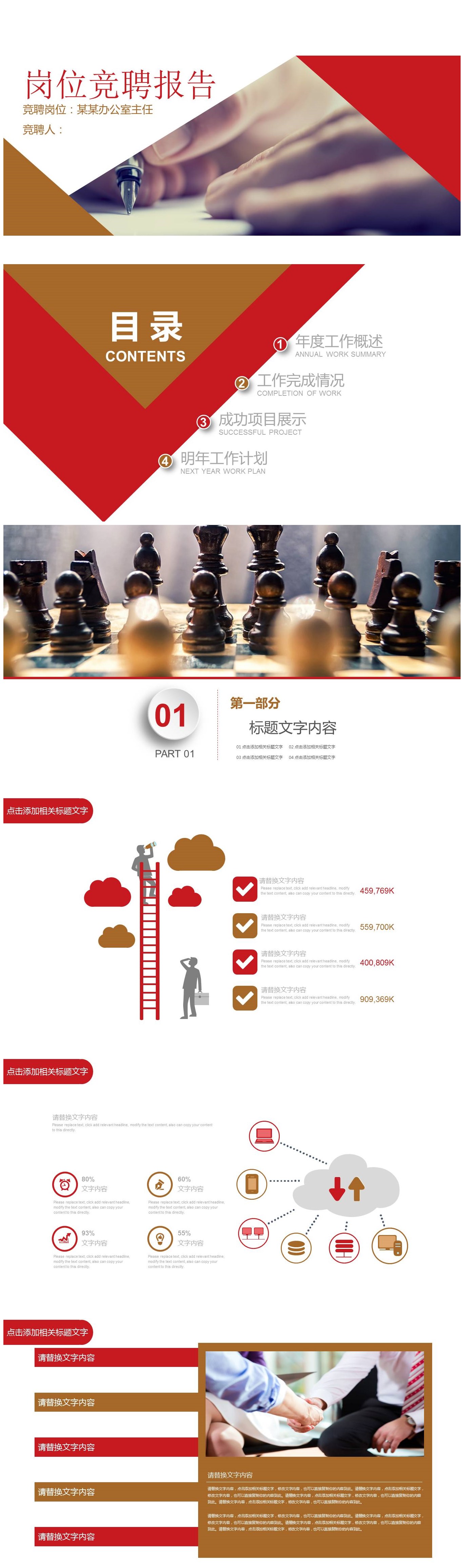 岗位竞聘演说述职报告ppt模板