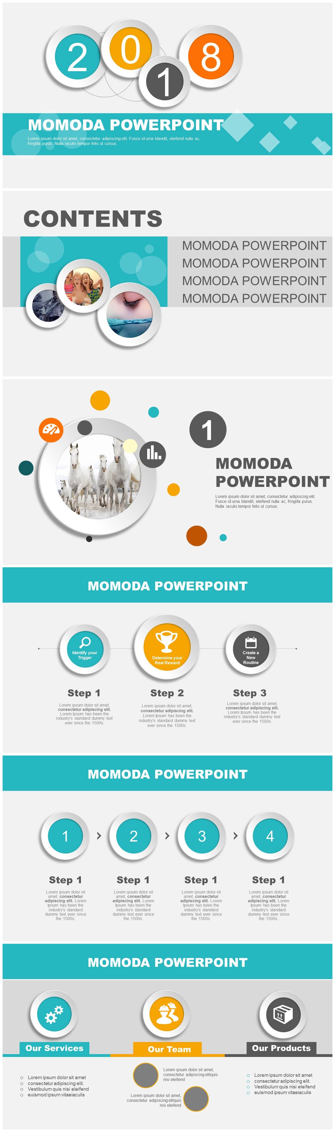 清新素雅2018新年工作计划ppt模板