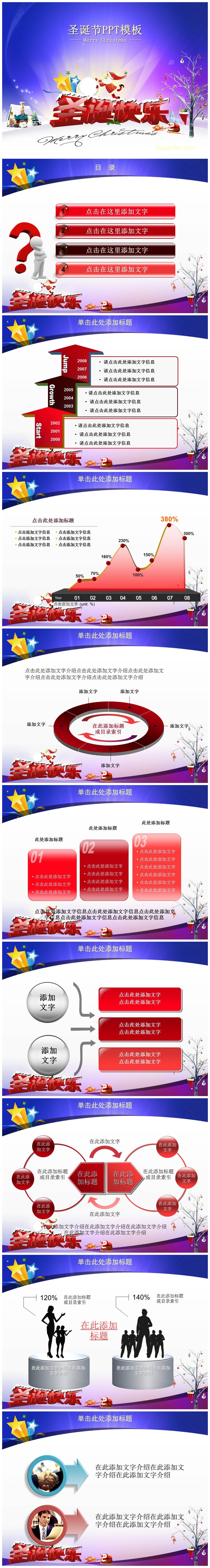 圣诞节商务活动策划计划总结ppt模板