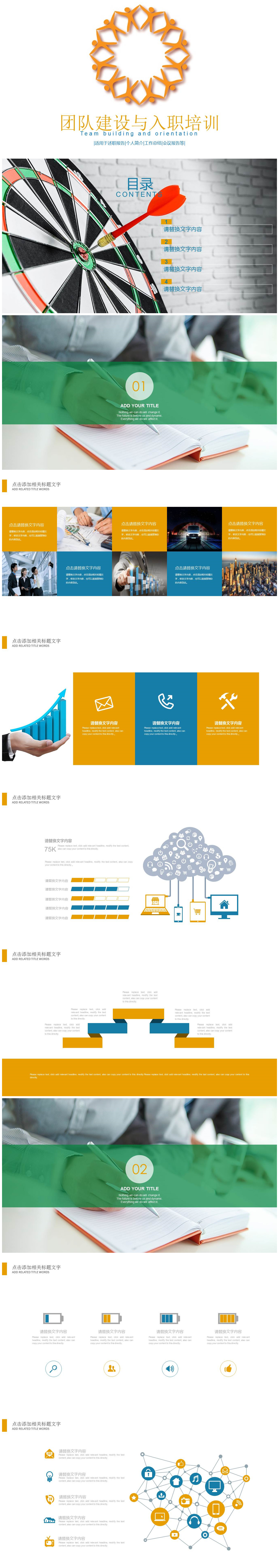 创意团队建设与入职培训ppt模板