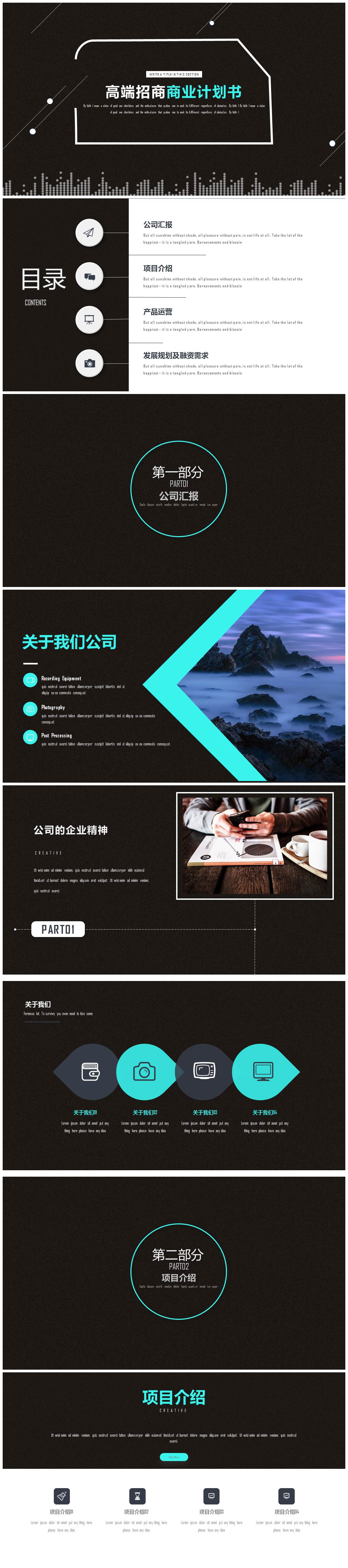 高端商业计划书招商加盟ppt模板