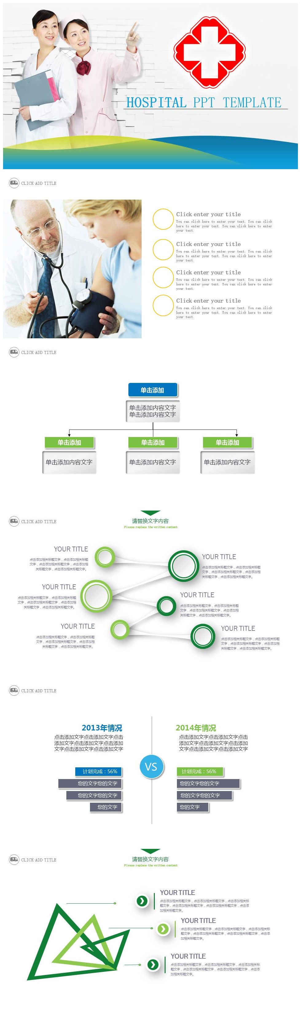 英文版医疗机构工作报告汇报PPT模板-聚给网