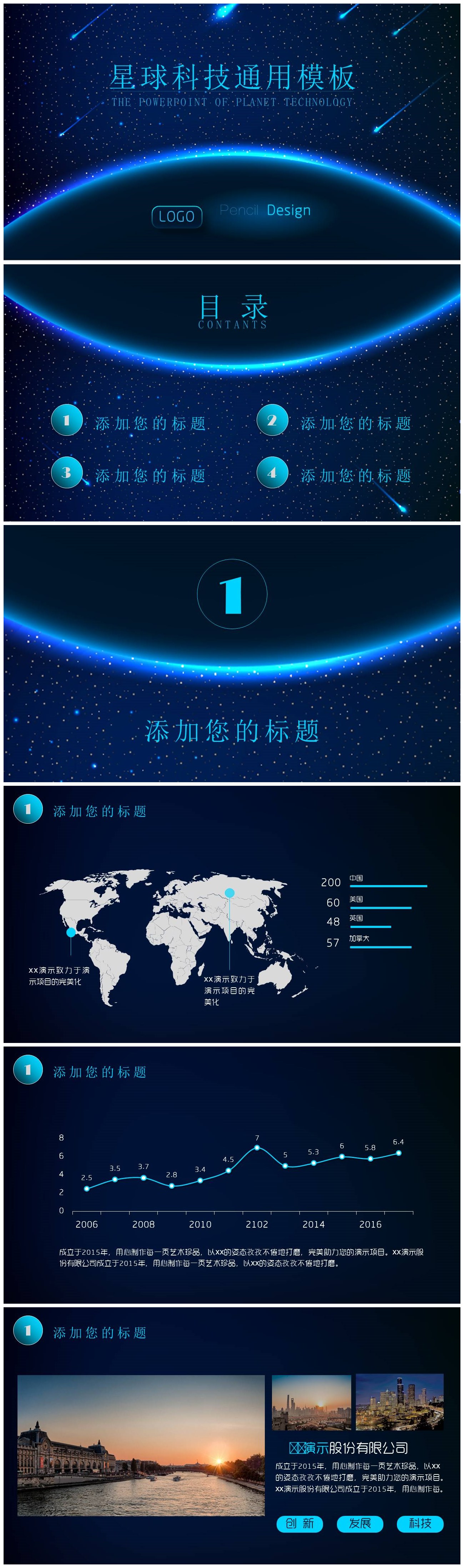 梦幻星球科技互联网公司商务汇报通用ppt模板-聚给网