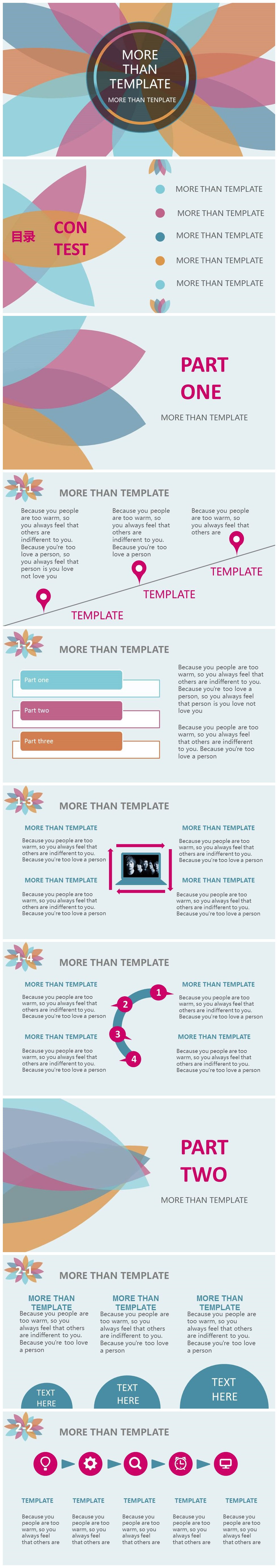 商务创意简洁欧美风公司年终工作总结PPT模板