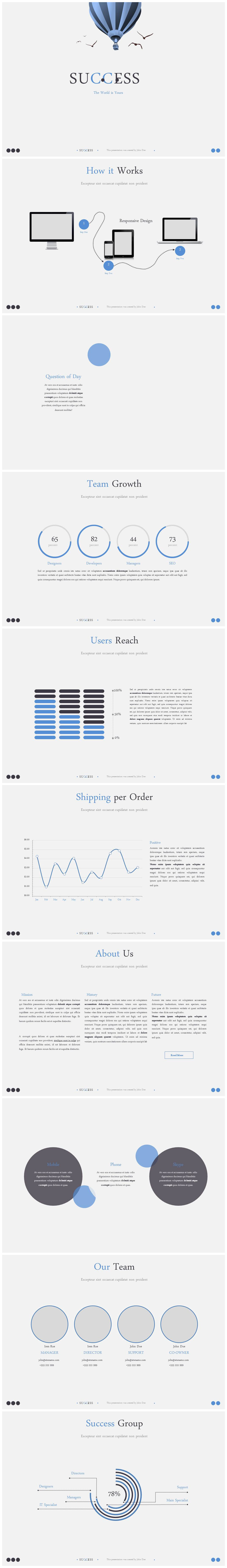 创意简洁欧美风公司年终工作总结PPT模板