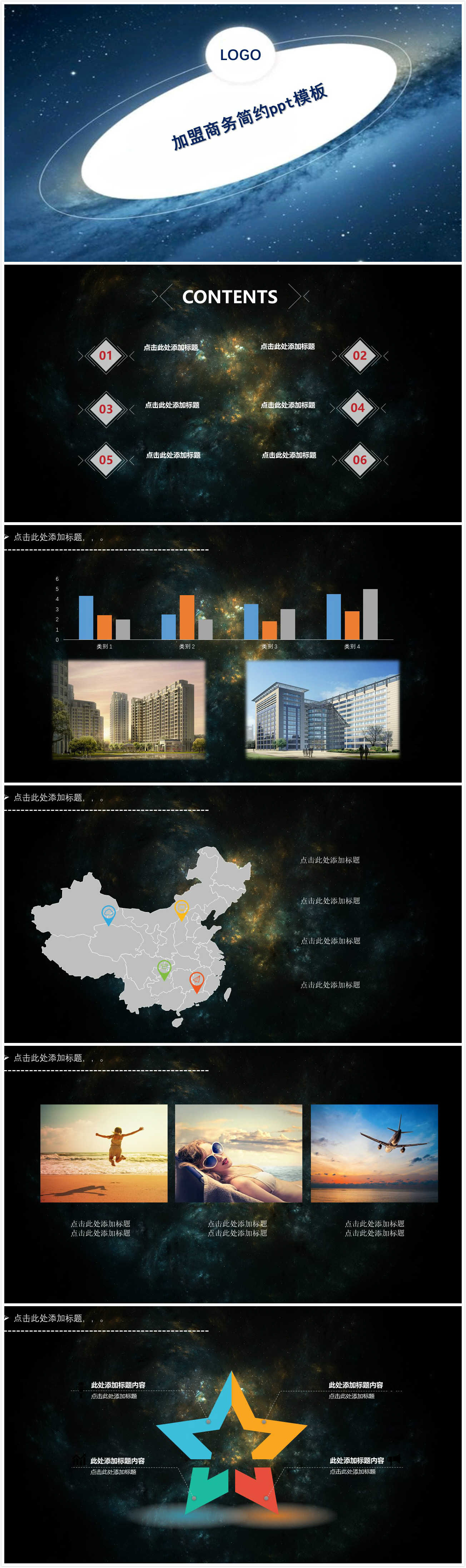 简约时尚大气加盟商务简约ppt模板-聚给网