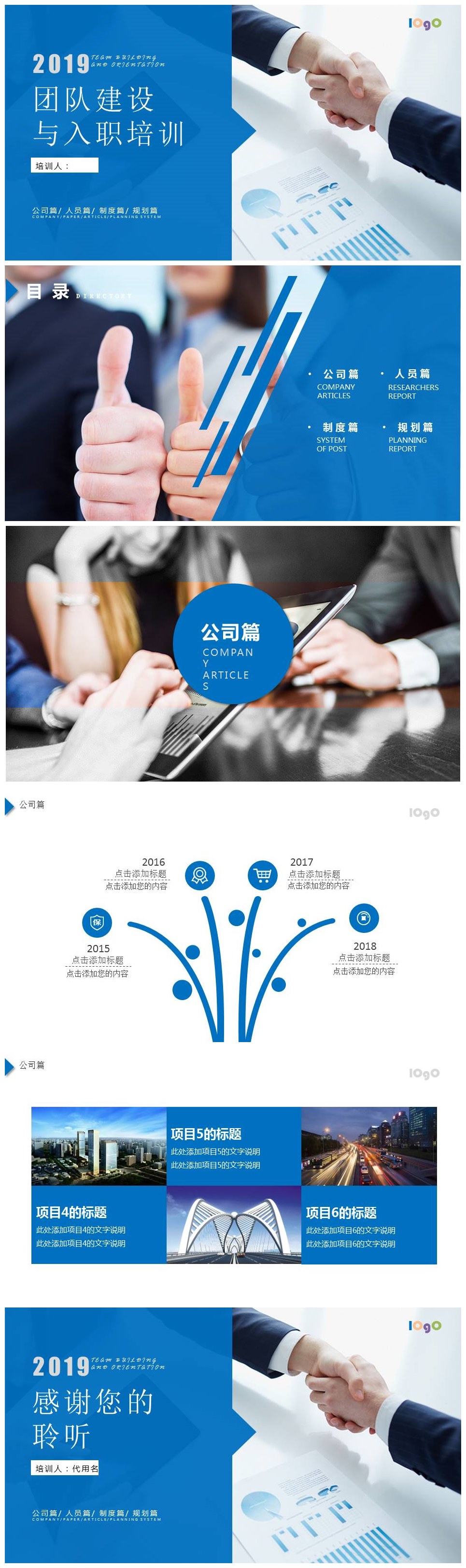 团队建设与入职培训ppt模板