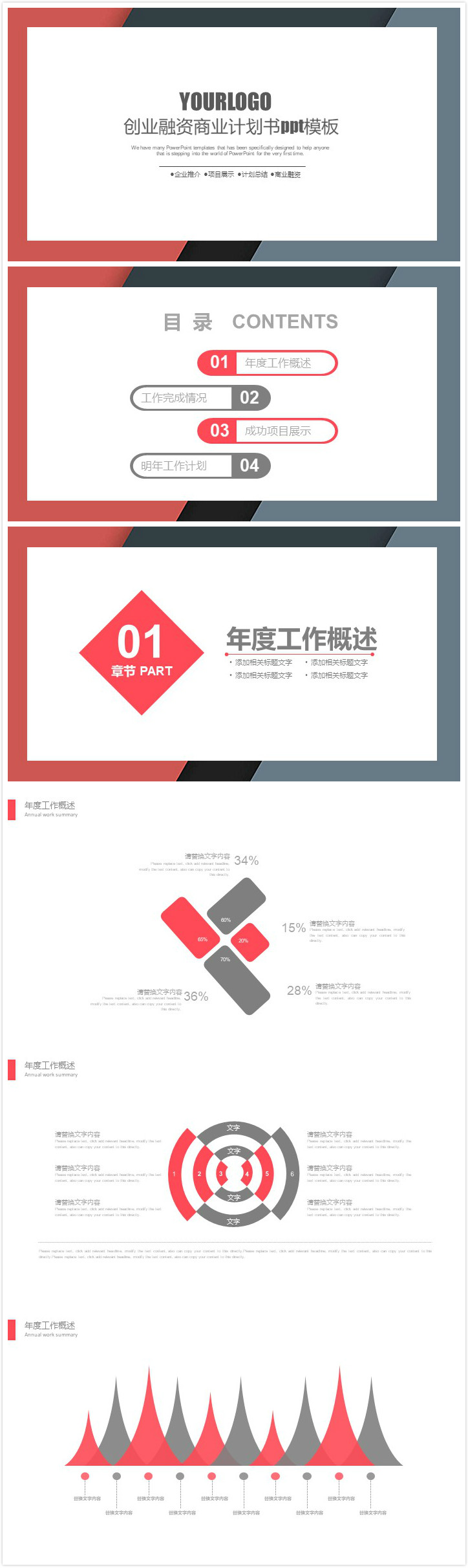 清新大气实用创业融资商业计划书ppt模板