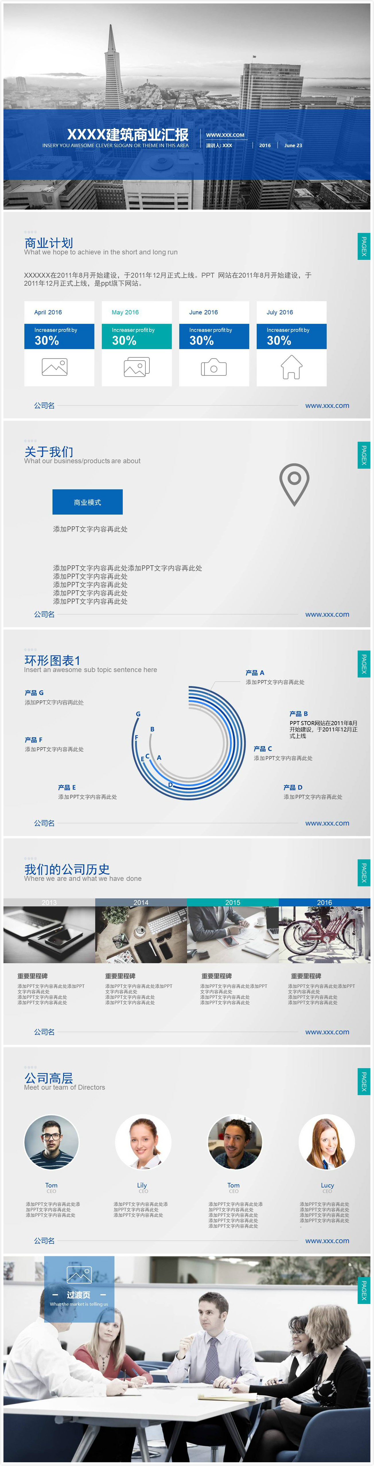 时尚简约大气工作汇报ppt建筑模板