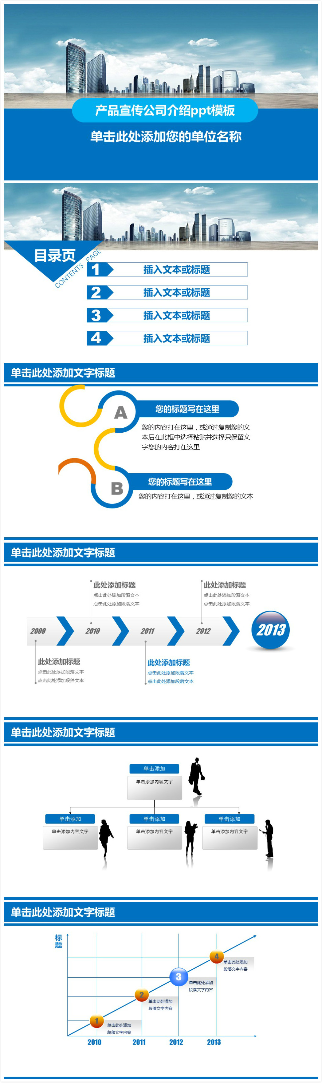 清新简洁大气产品宣传公司介绍ppt模板