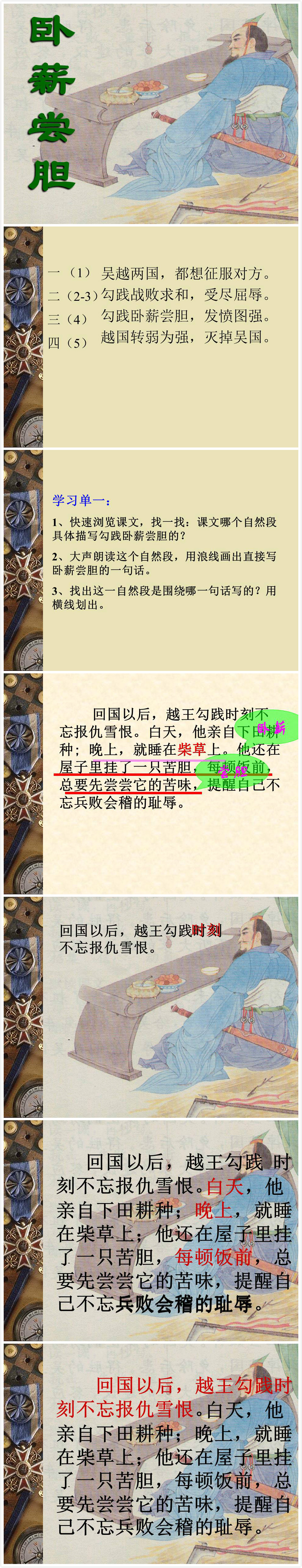 时尚简约大气越王勾践的ppt-聚给网