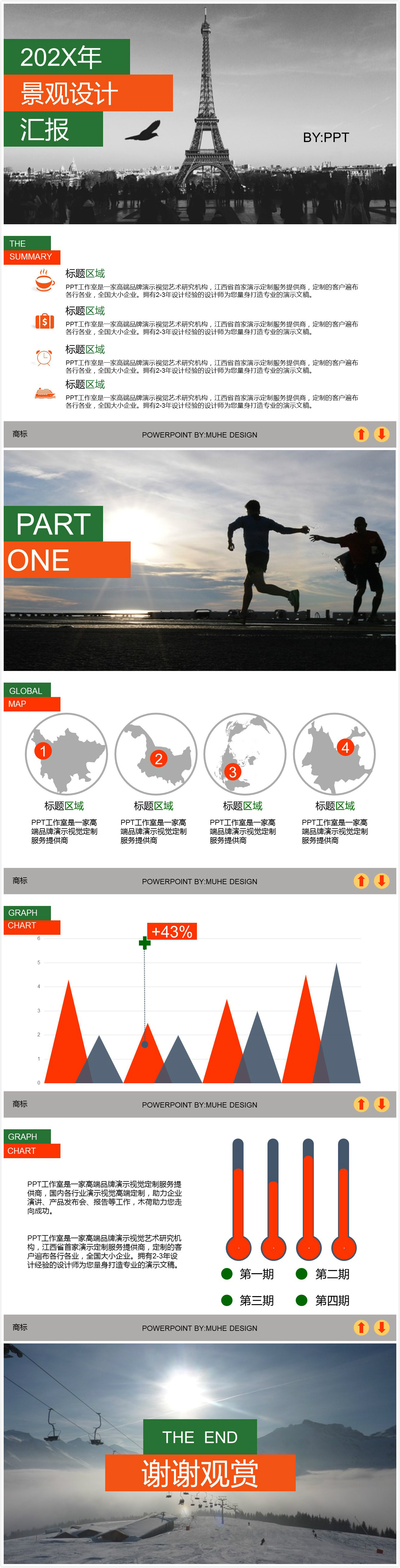 时尚简约大气景观设计年终总结汇报ppt