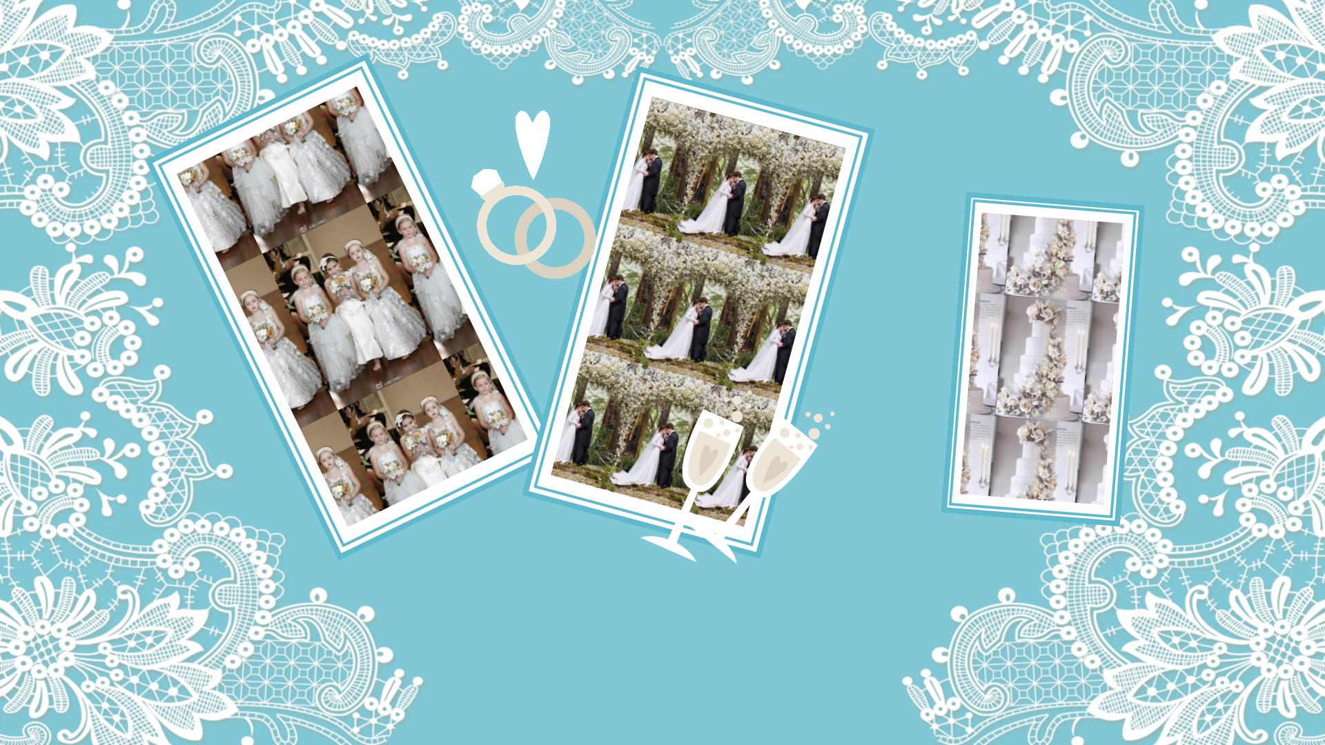 两只小天鹅背景的浪漫爱情幻灯片模板下载