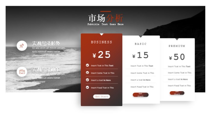 简洁大气清新企业餐厅商业计划书ppt模板