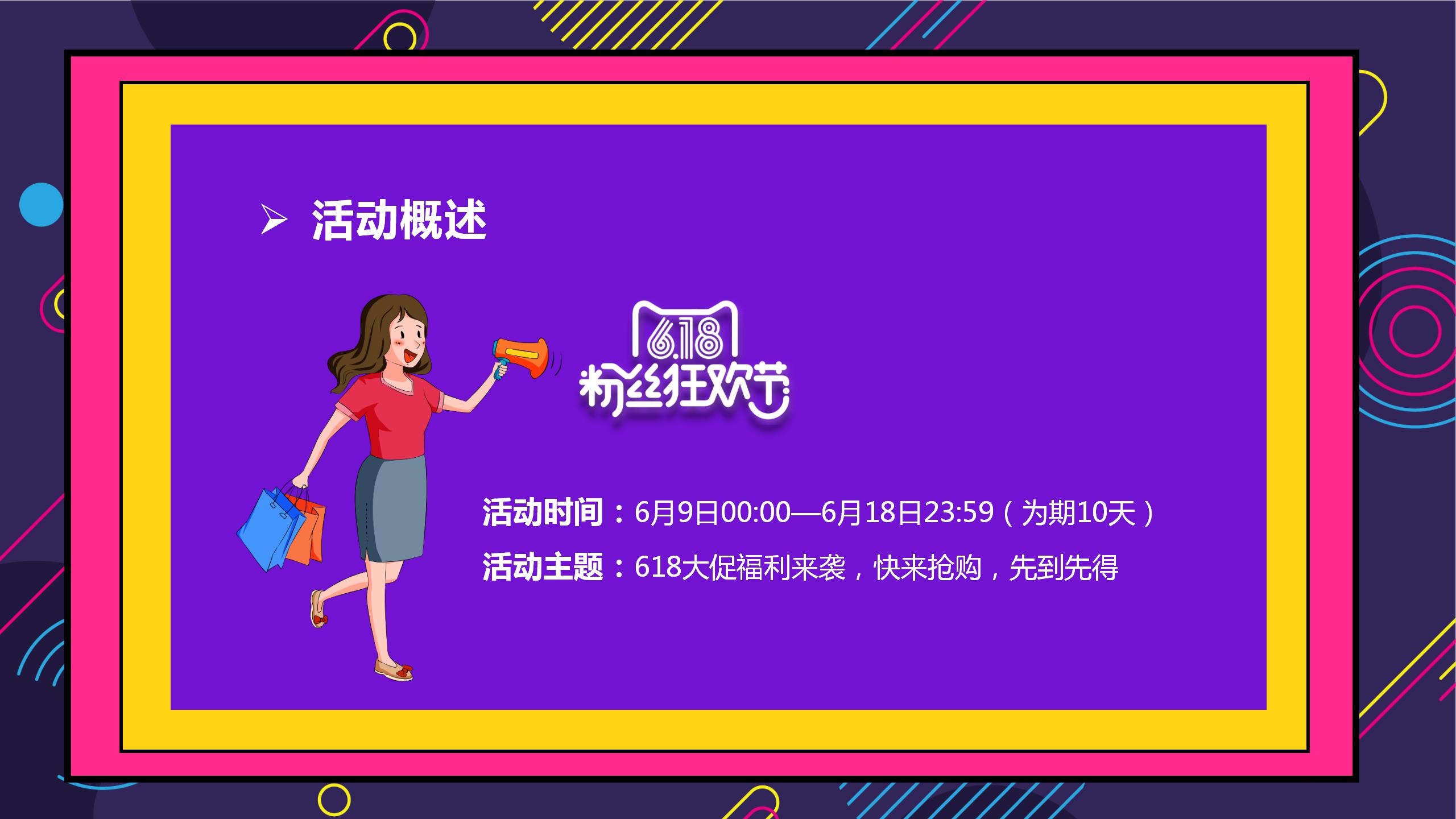 618粉丝狂欢节促销活动策划ppt模板