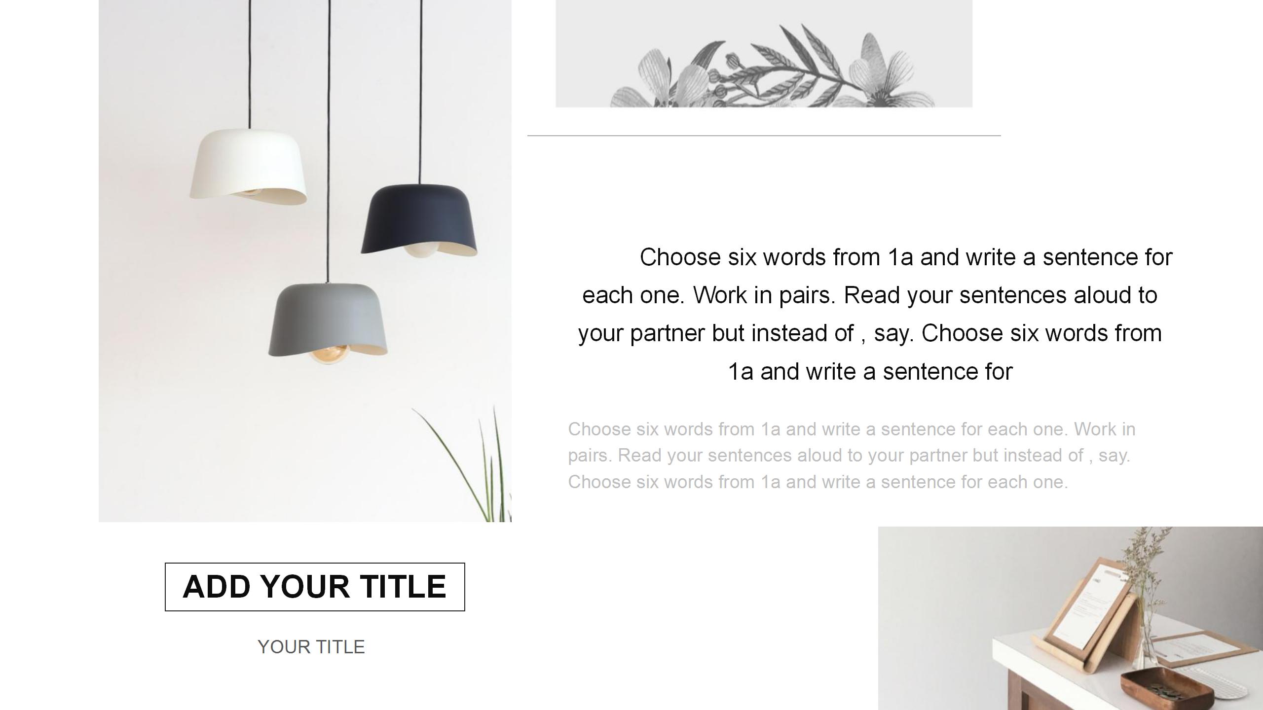 小清新室内家居设计方案ppt模板