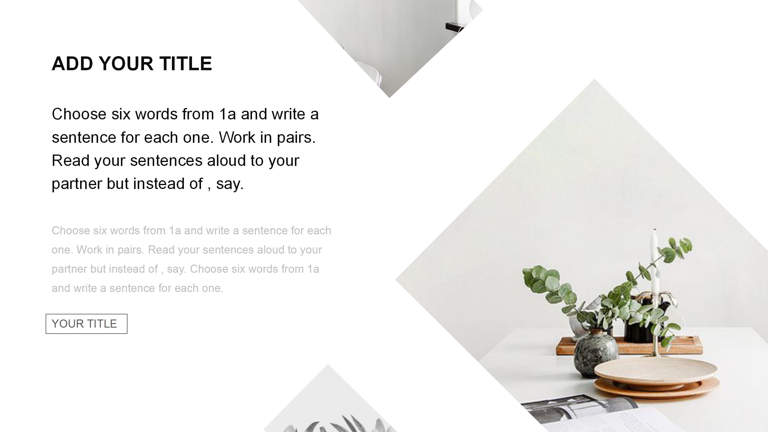 小清新室内家居设计方案ppt模板