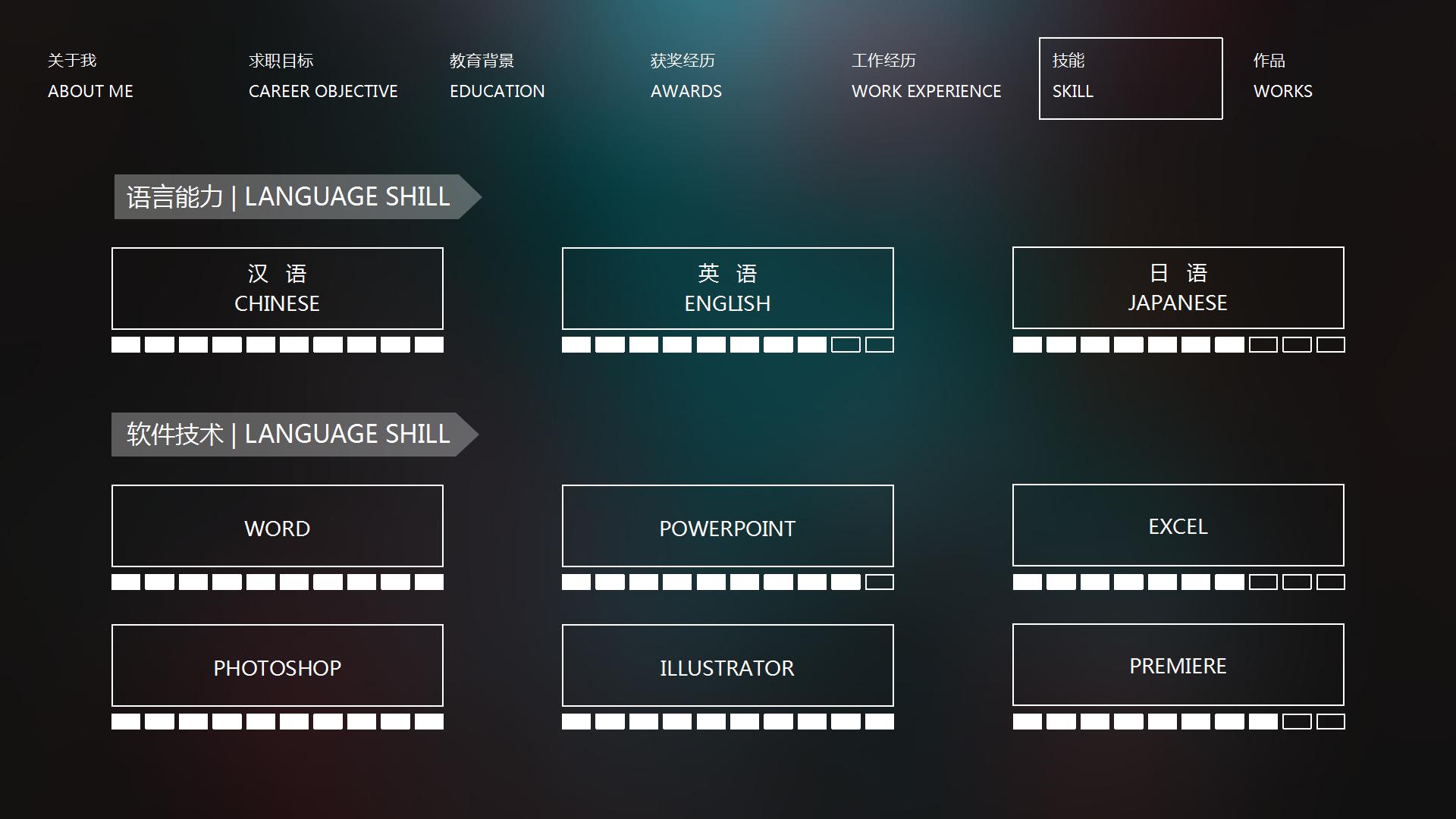 深色IOS风优秀员工获奖ppt模板