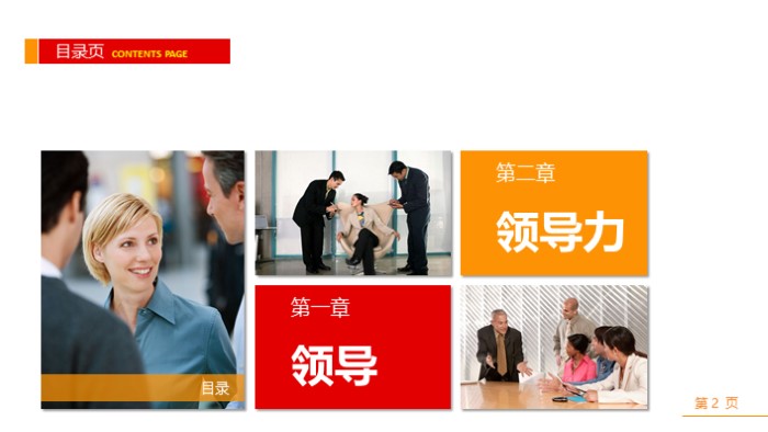 简洁清新大气领导与领导力培训PPT模板