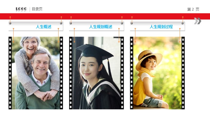 简洁时尚清新人生规划培训PPT模板