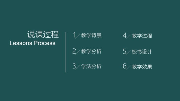 简洁清新大气教师通用说课PPT模板