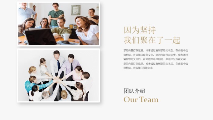 时尚清新大气品牌服务设计案例ppt模板