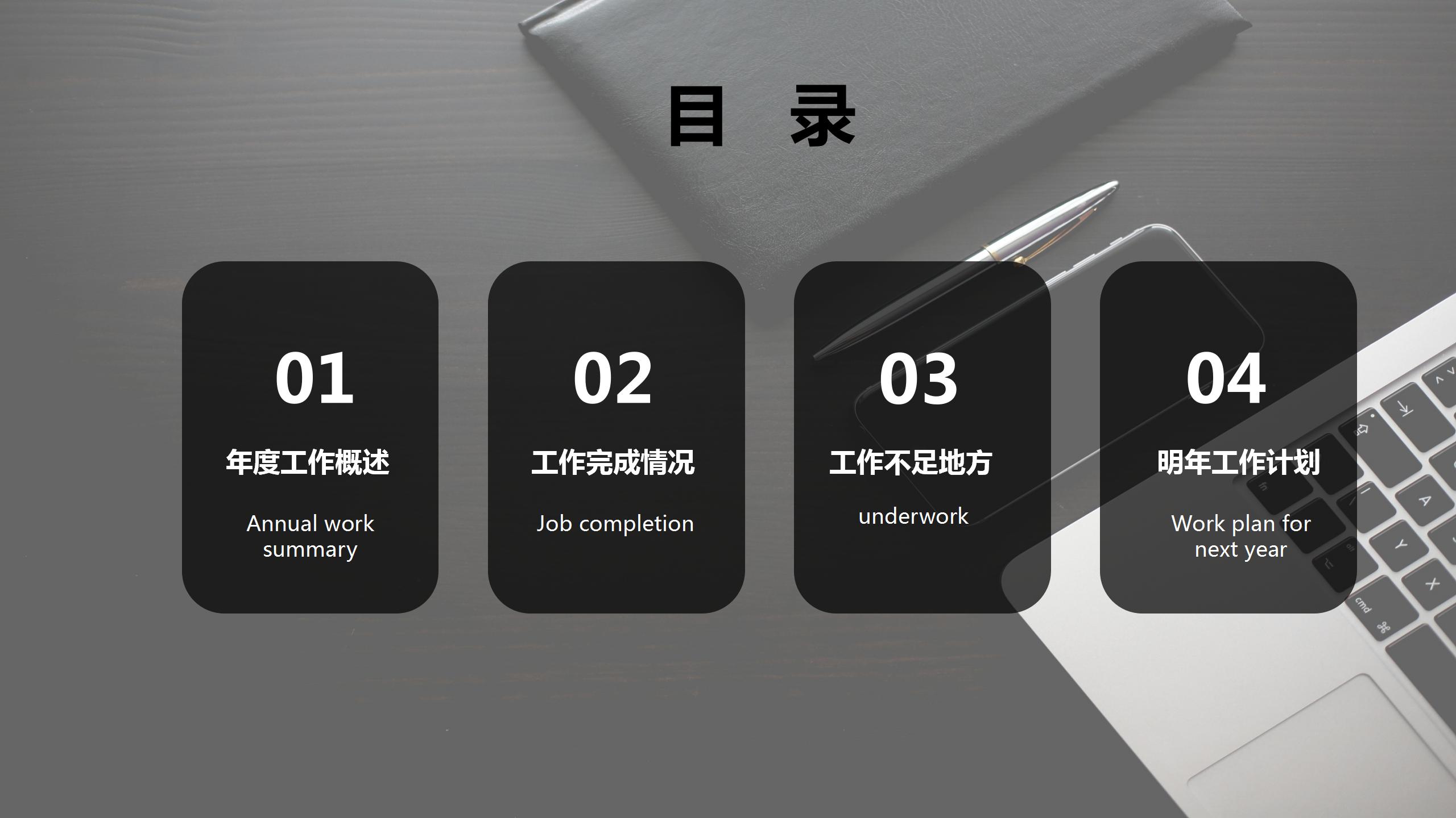 商务大气述职报告案例ppt模板