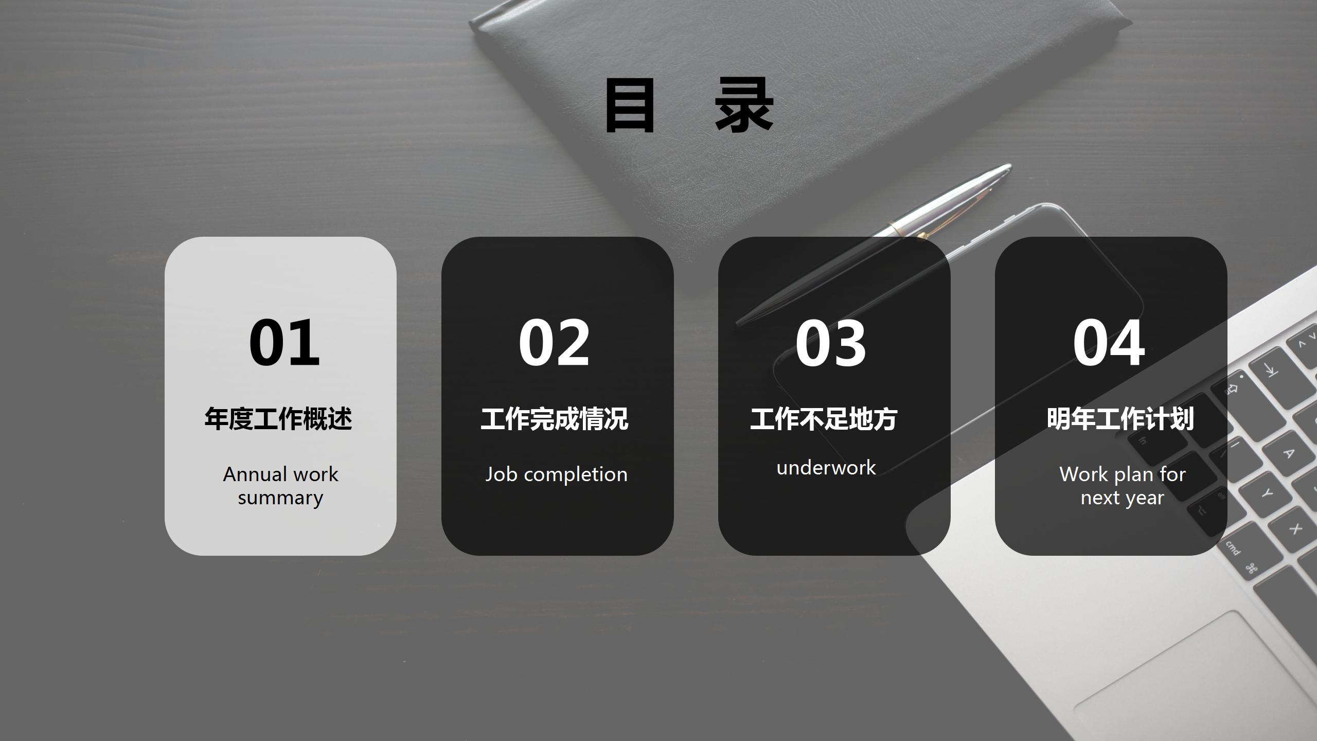 商务大气述职报告案例ppt模板