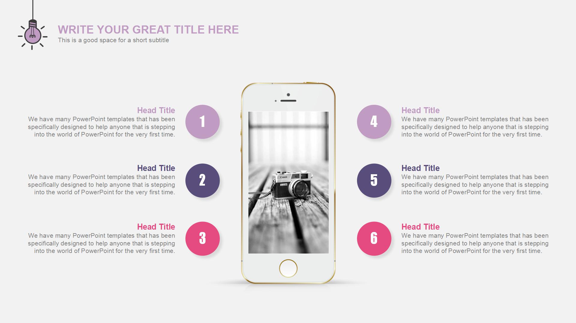 创意小灯泡英语演讲ppt模板范文