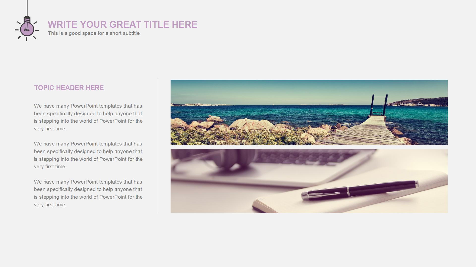 创意小灯泡英语演讲ppt模板范文