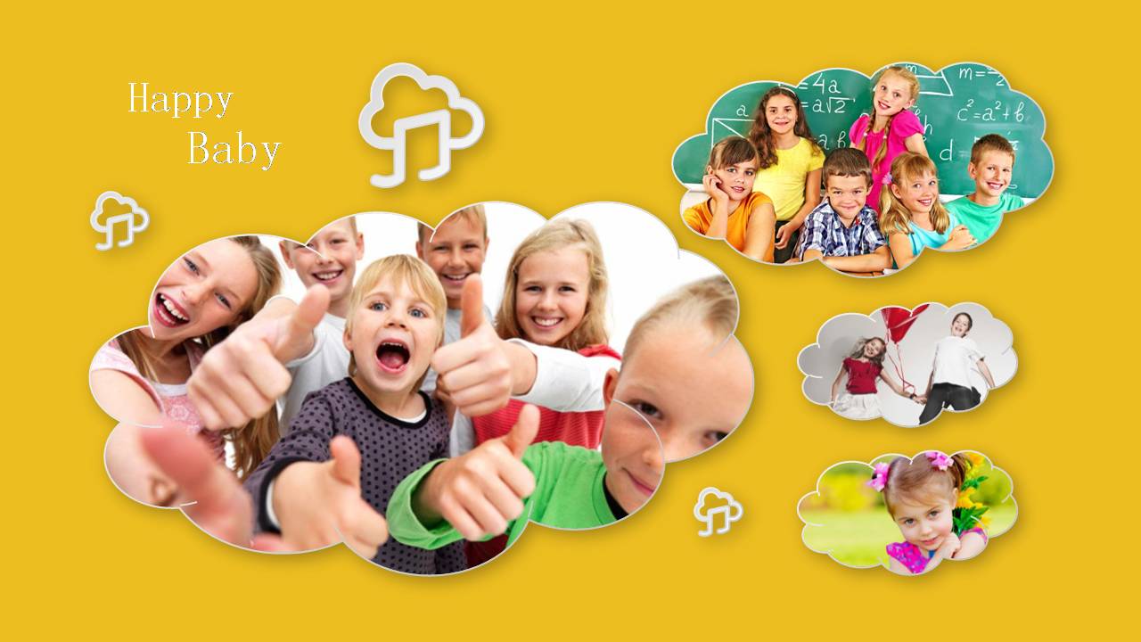 时尚大气清新小学生成长纪念册ppt模板