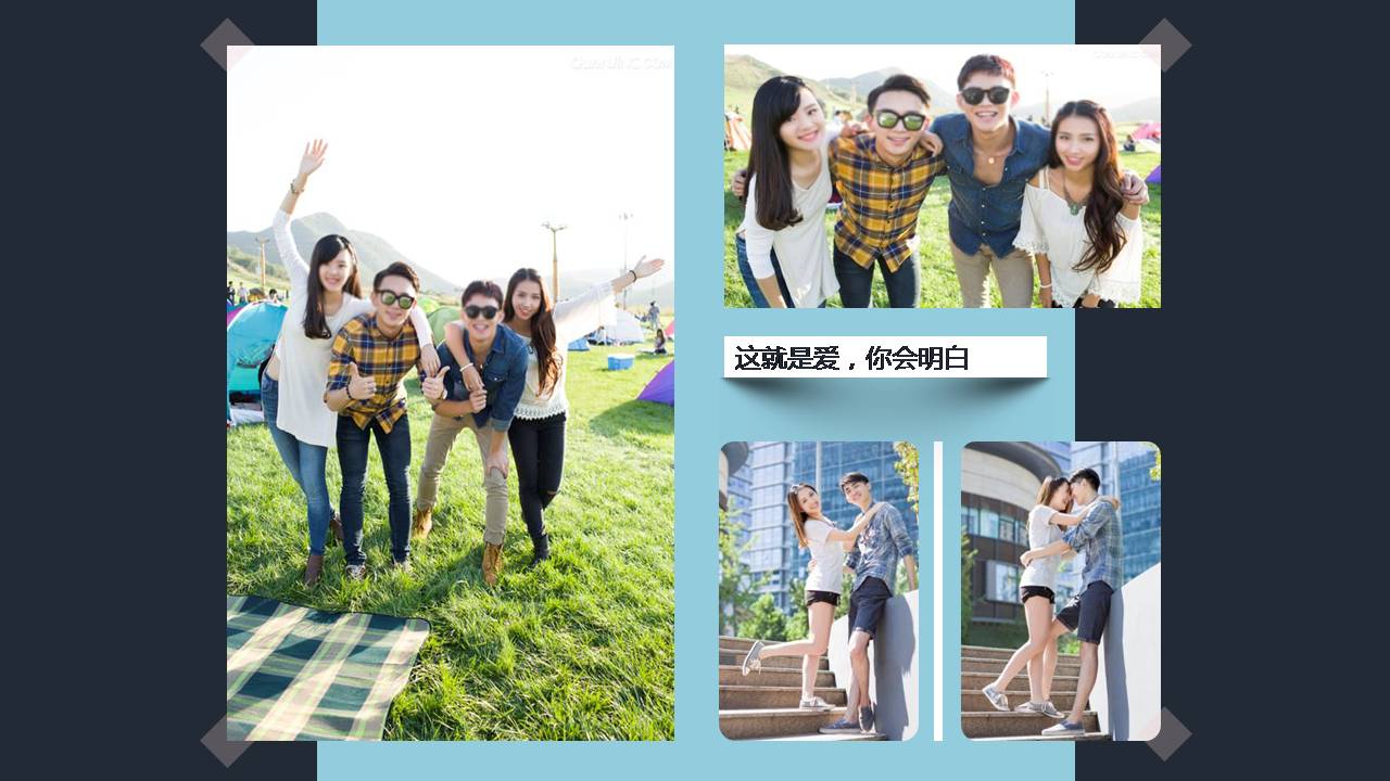 时尚简约大气毕业相册制作模板ppt模板