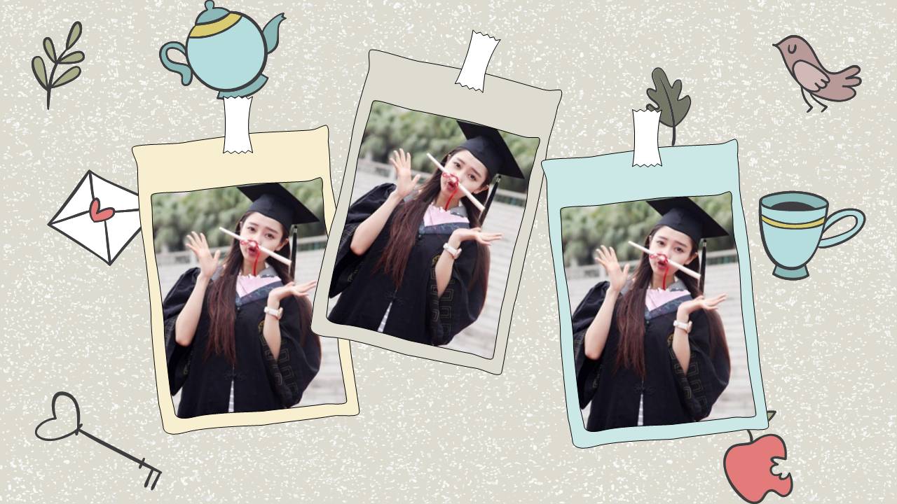 时尚简约大气毕业相册ppt制作模板