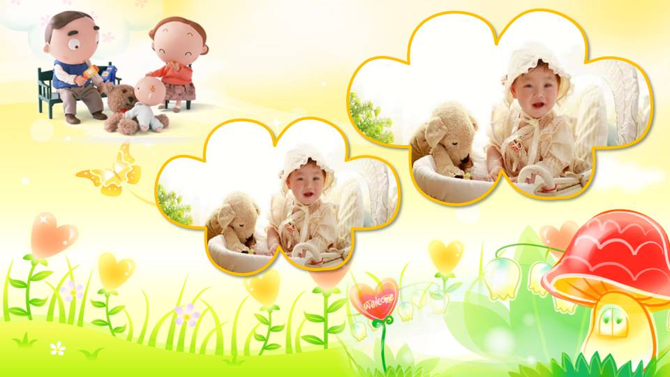 时尚简约大气祝福生日快乐ppt模板