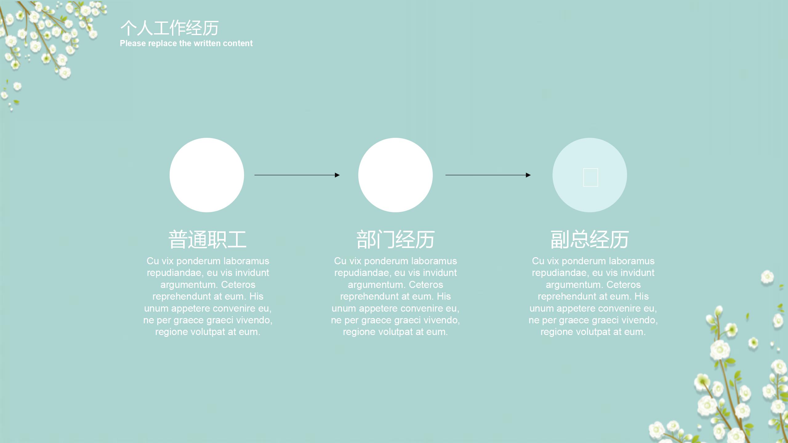 小清新文艺风班委竞选ppt模板