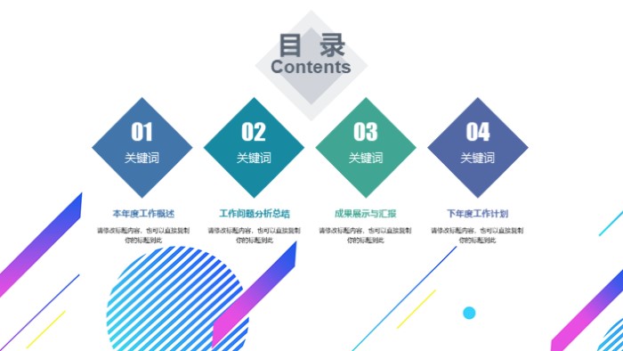 清新大气时尚柜面经理季度工作汇报ppt模板
