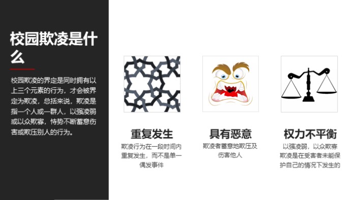 简洁大气实用校园欺凌宣传PPT模板