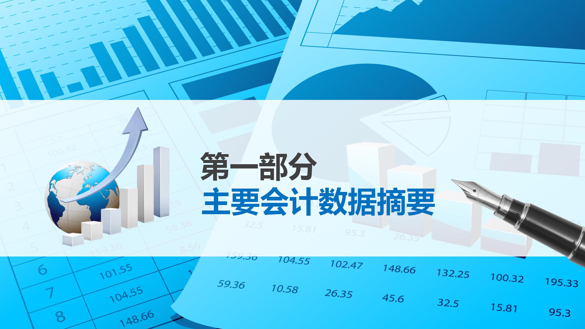 点线元素财务数据分析PPT模板