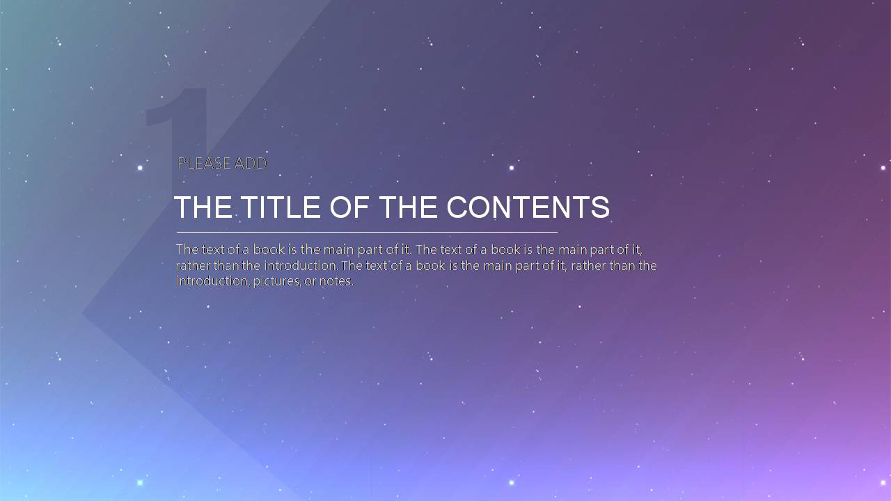 时尚简约大气星空系列工作总结ppt模版