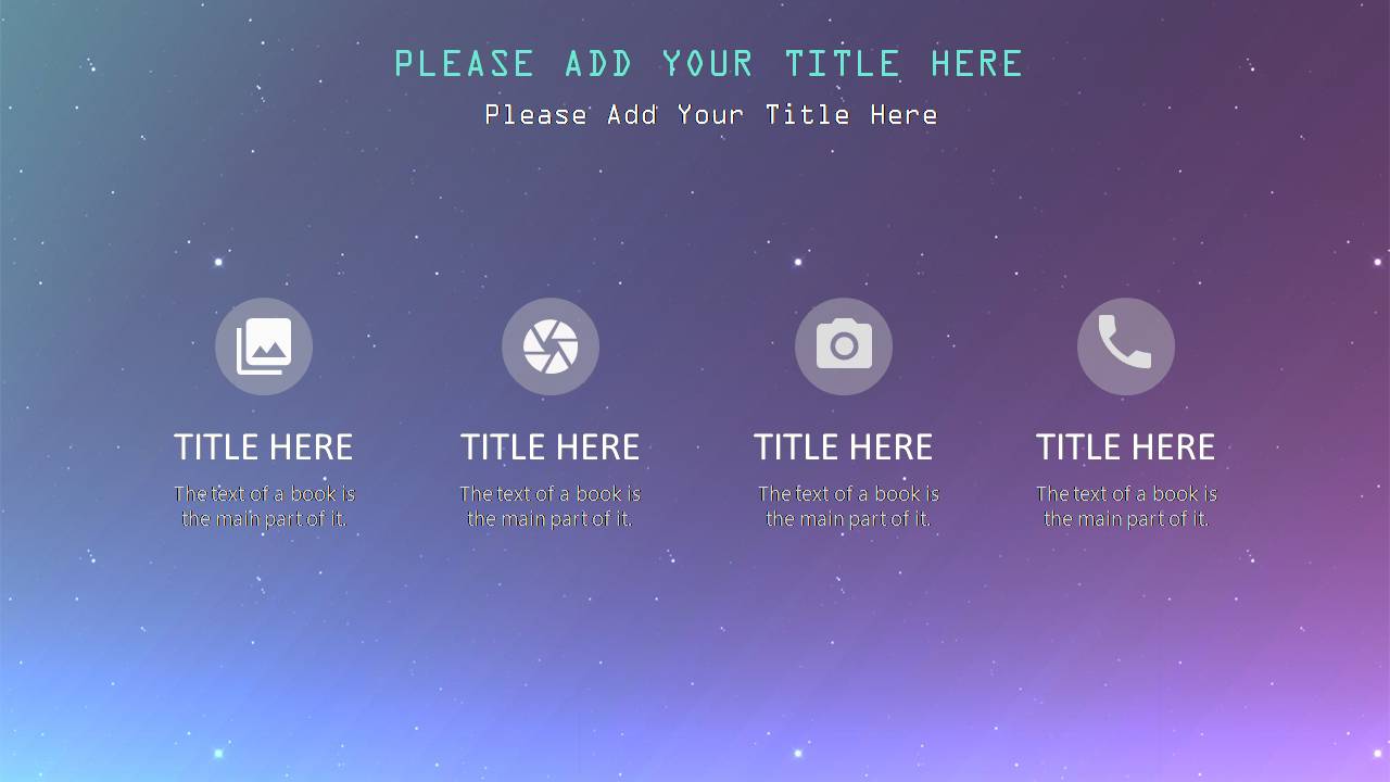 时尚简约大气星空系列工作总结ppt模版