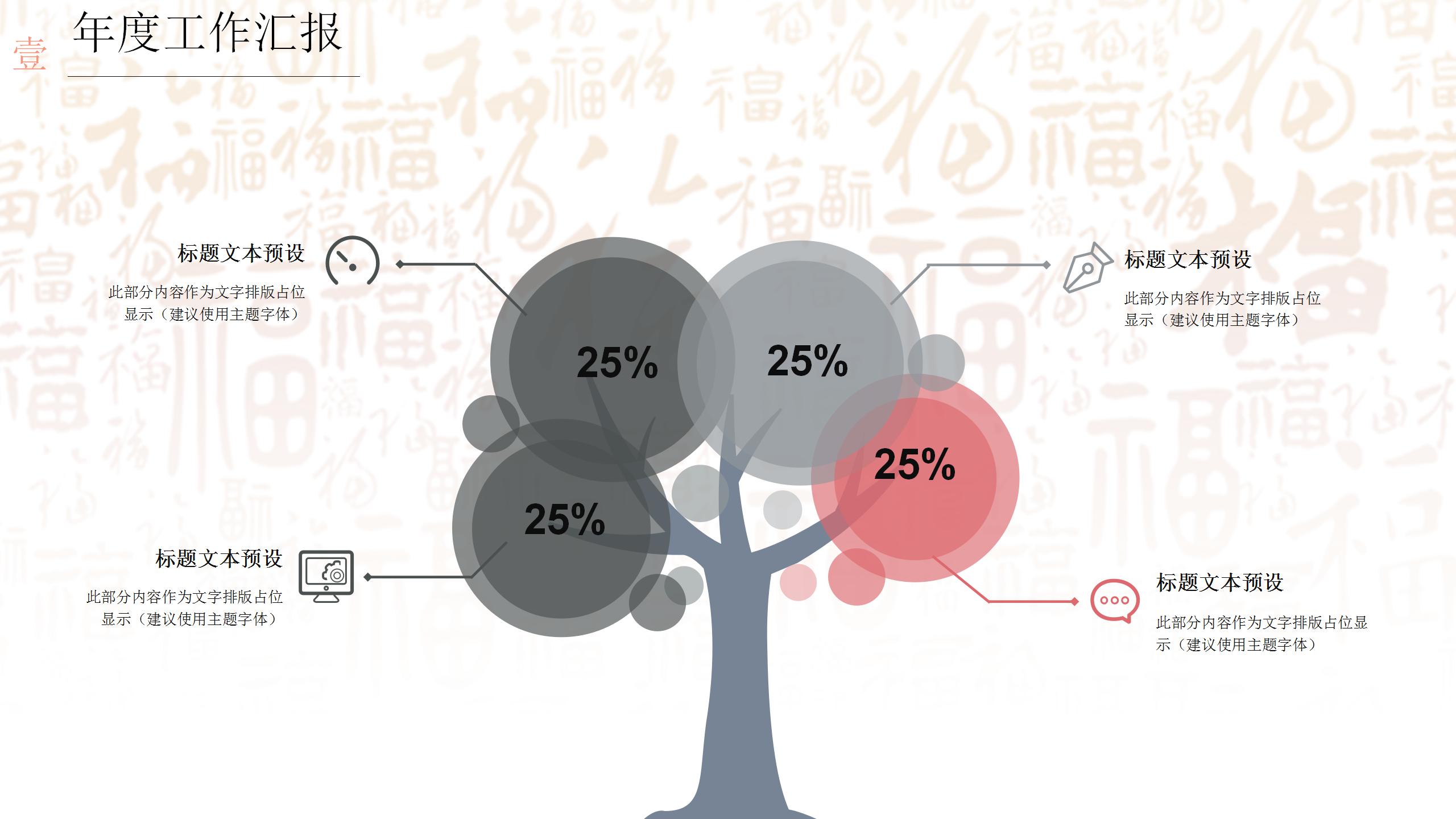 中国风元素年终财务报告PPT模板