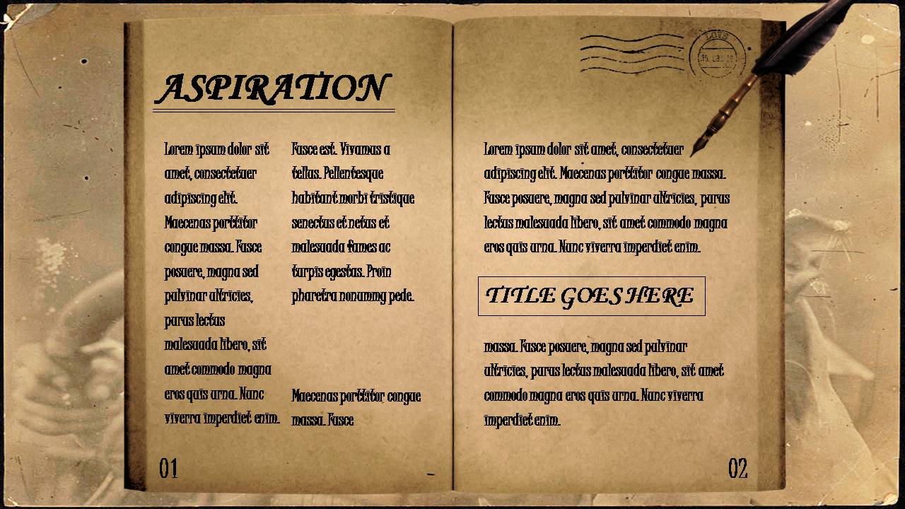 时尚简约大气ppt模板欧美复古历史风