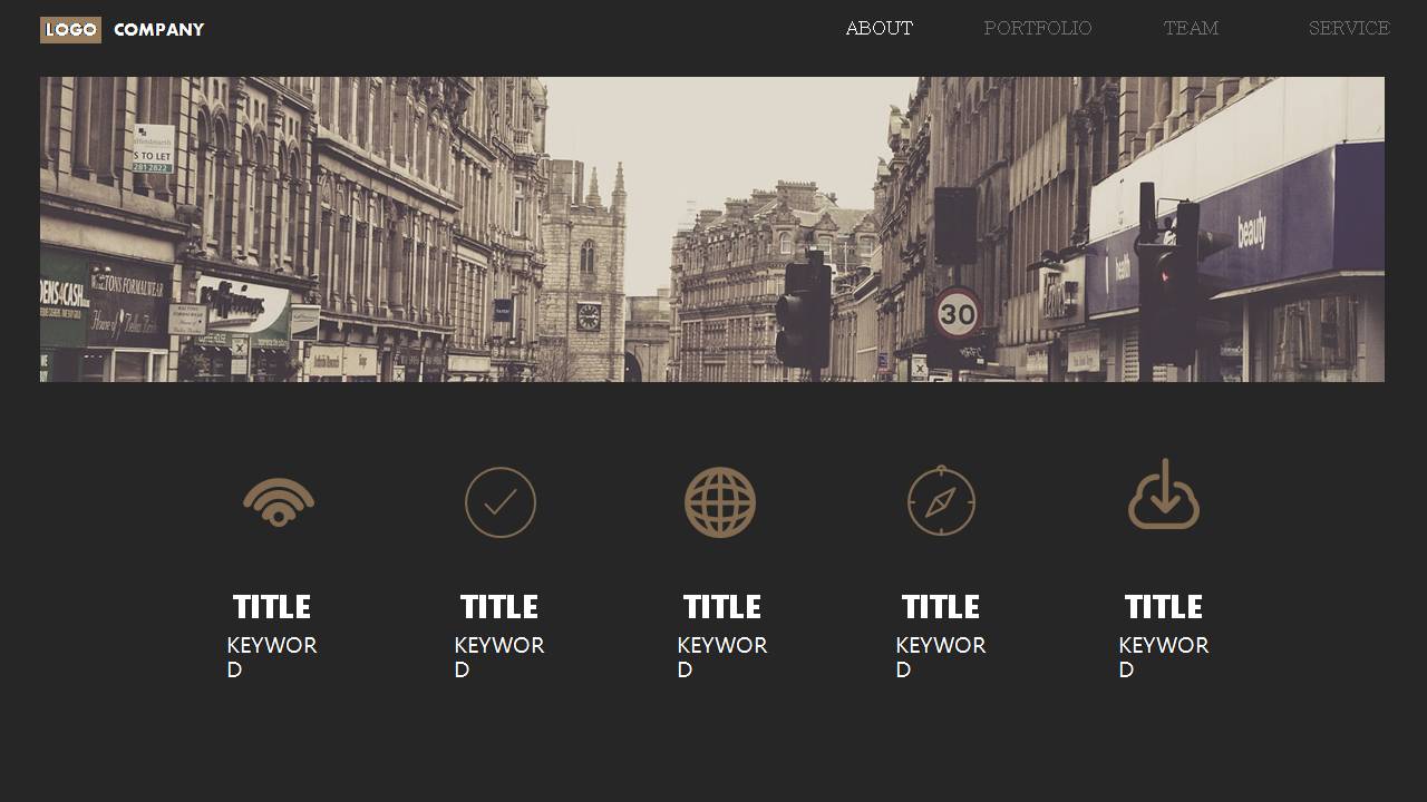 时尚简约大气欧美复古商务汇报ppt模板