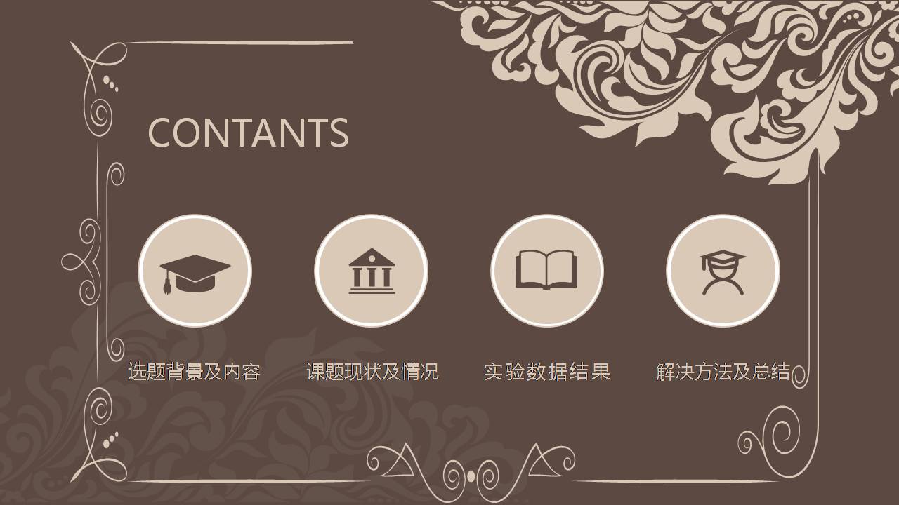 时尚简约大气毕业论文古典欧美风ppt