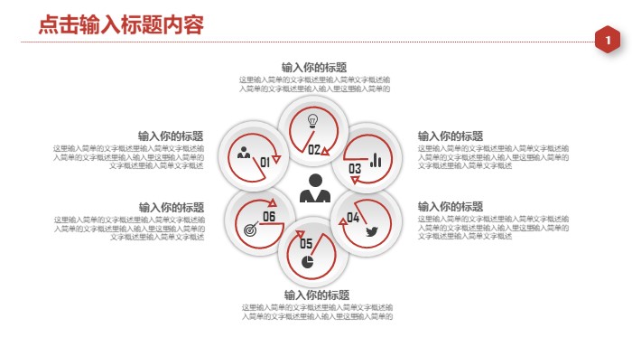 简洁大气清新公司成员介绍ppt模板
